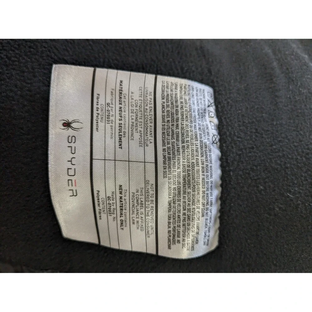 Spyder Quilted Hooded Puffer‎ Jacket Child's Large 12-14 Black Winter Warm Coat